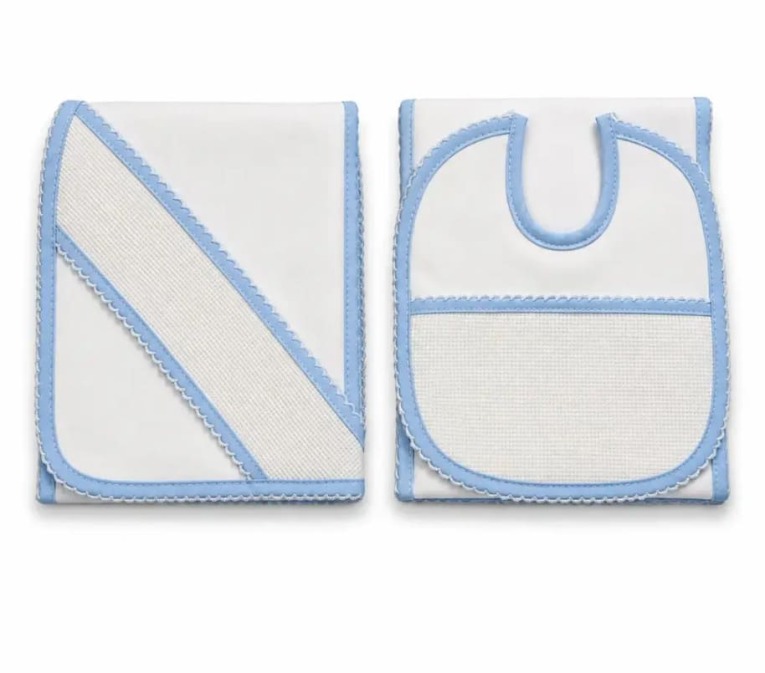 GOTEXTIL | Pack Gasa y Babero para Bordar Bebegiro CJT30 100% Algodón