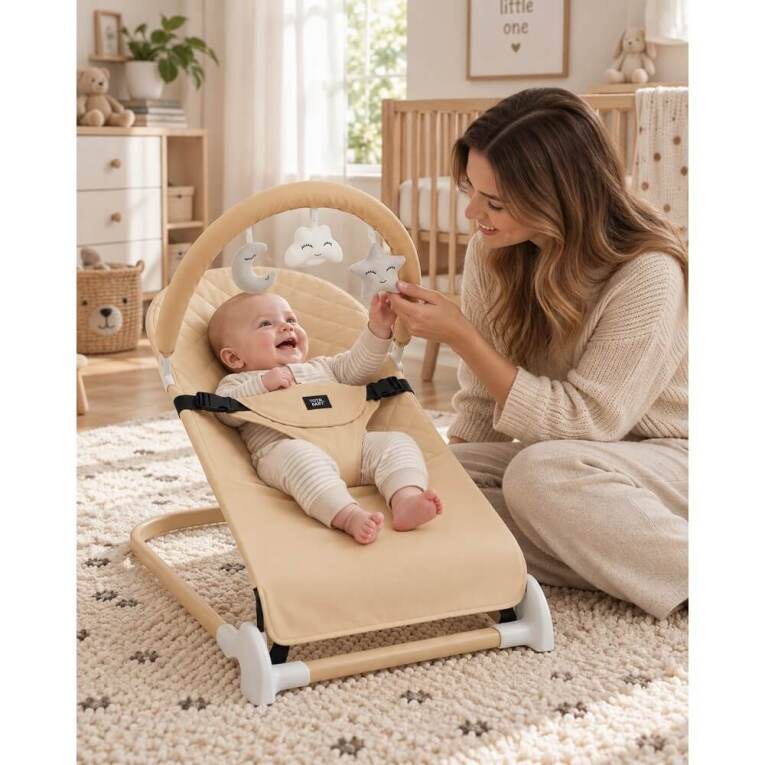 GOTEXTIL | Hamaca Balancín Bebé Interbaby con Arco de Juguetes