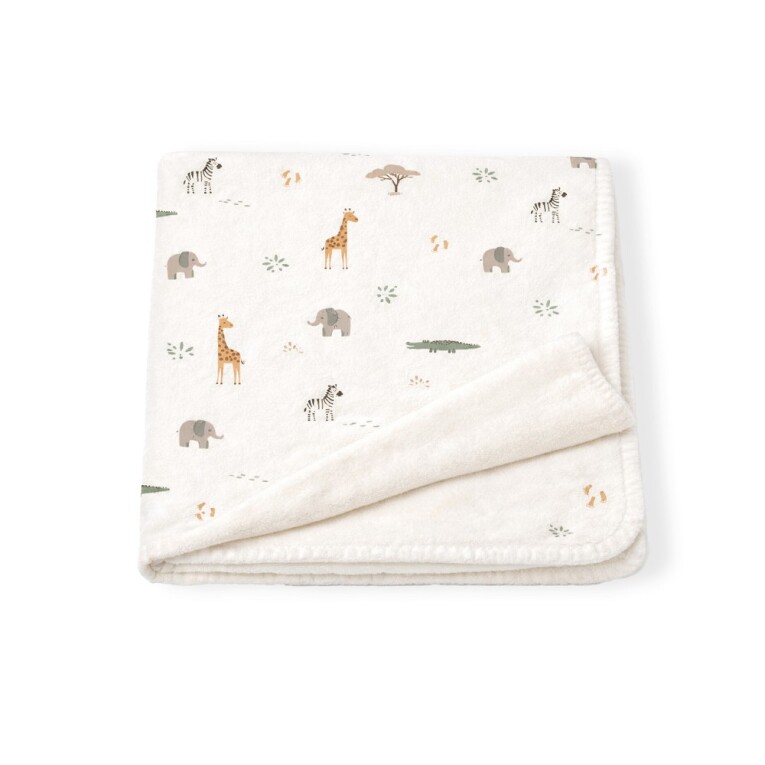 GOTEXTIL | Manta Bebé Jirafa Savanna 002 Beige Interbaby Coralina 80x110 cm