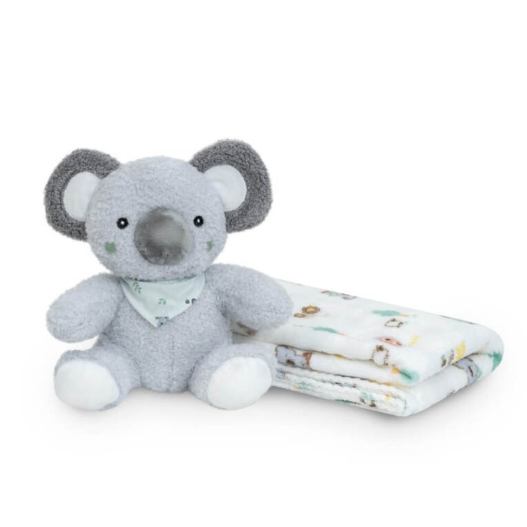 GOTEXTIL | Set Manta + Peluche Cascabel Granja Koala PE027 Interbaby Verde