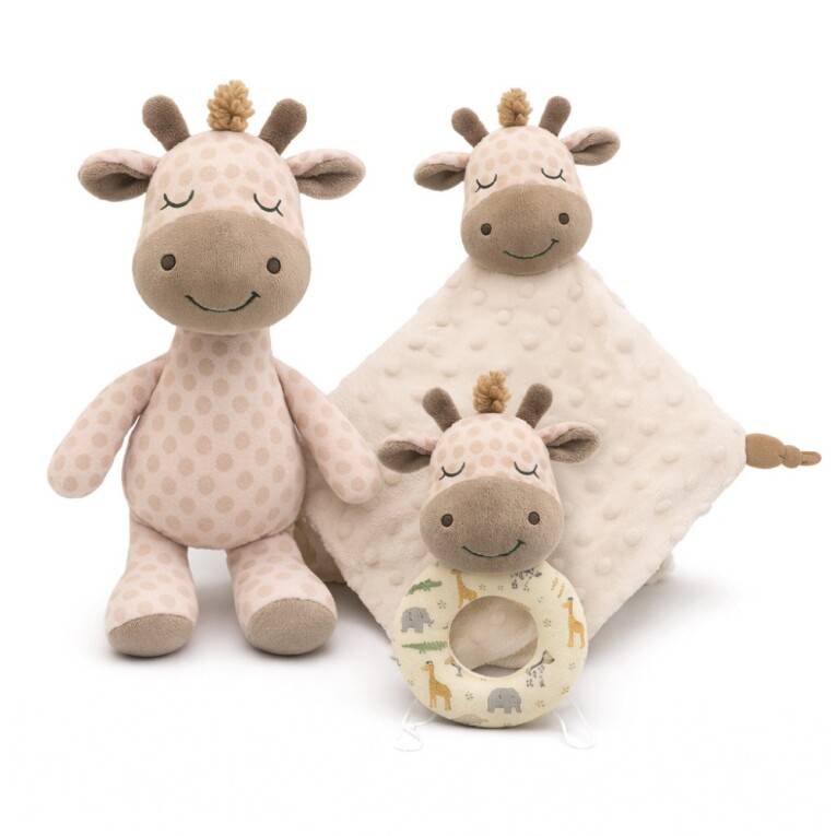 GOTEXTIL | Set Regalo Bebé 3 Piezas Jirafa Savanna Interbaby Beige