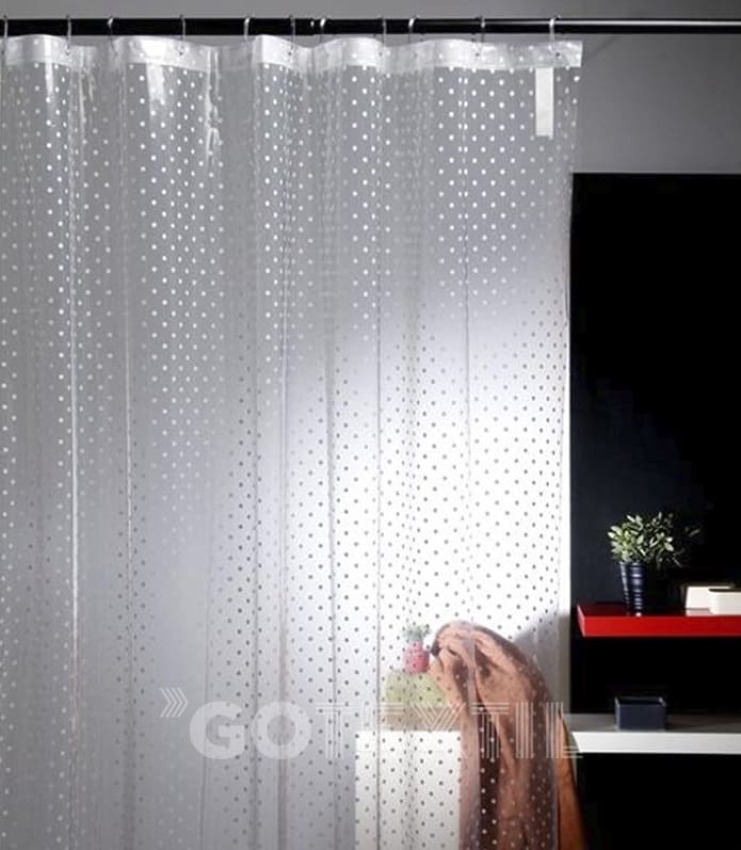 GOTEXTIL | Cortina de Baño Dots 224 Atenas Home Transparente 180x200 cm