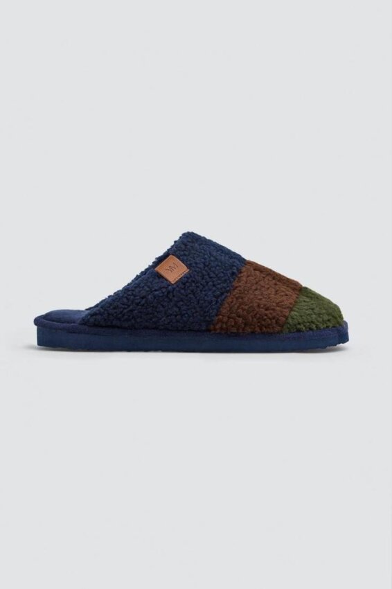 GOTEXTIL | Zapatillas de casa hombre Ysabel Mora 24092 borreguito rayas multicolor