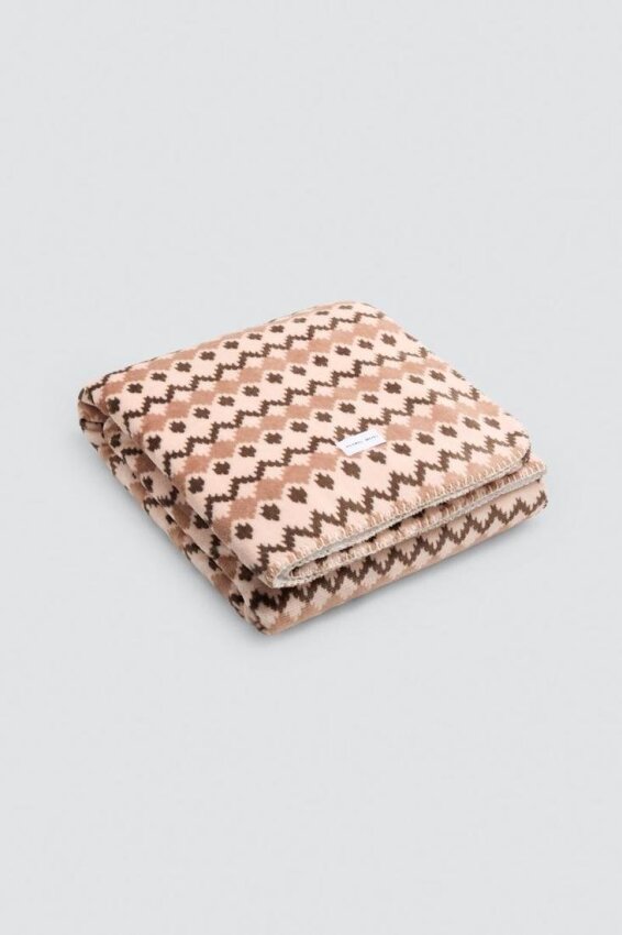 GOTEXTIL | Manta plaid de borreguito Ysabel Mora 50032 étnica reversible 130x160 cm